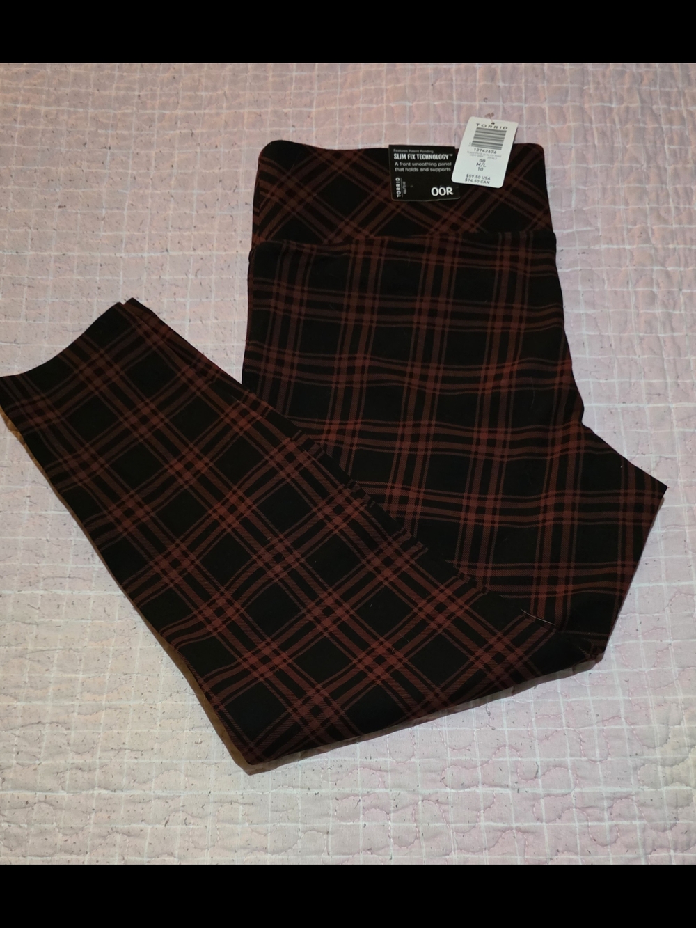 torrid Black and Red Plaid Leggings
